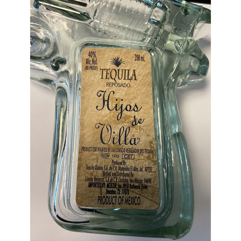 Hijos de Villa Tequila Empty 9mm Gun Glock Shaped Bottle Limited Numbered #49396 - Picture 4 of 11